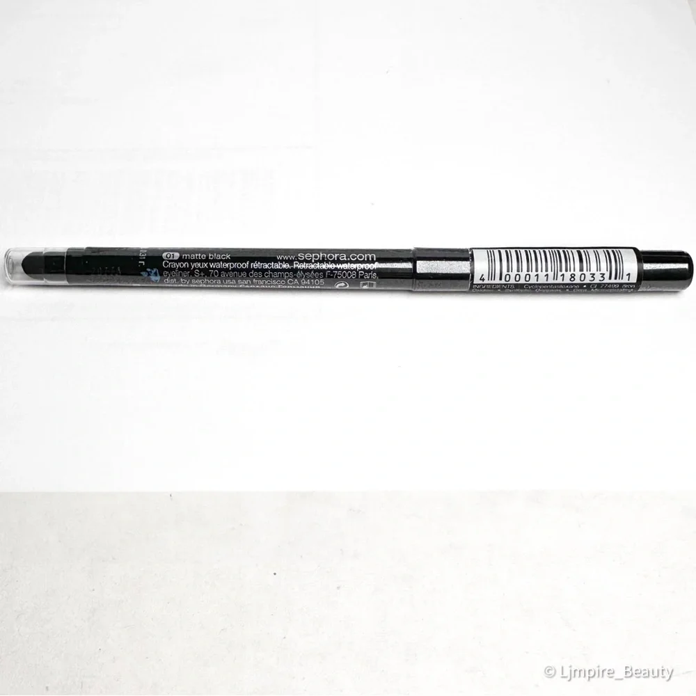 Matte Black - SEPHORA COLLECTION Waterproof 12HR Retractable Eyeliner Pencil NEW
